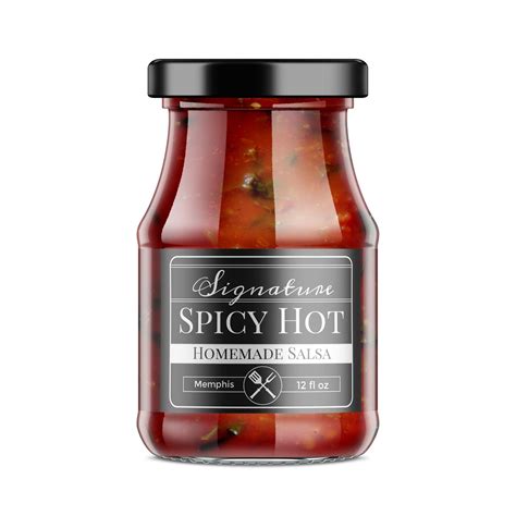 Sauce Bottle Label Template