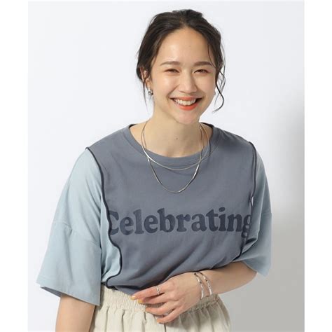 キューティーブロンド Cutie Blonde 洗えるリメイク風 切り替えTシャツ ブルー 591 ファッション通販 MAGASEEK マガシーク