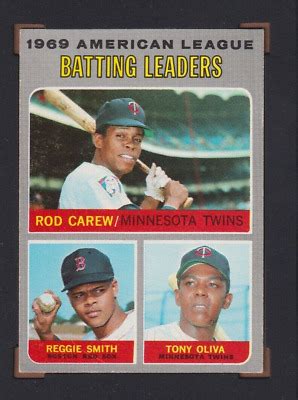 Topps Al Batting Leaders Rod Carew Exmt Ebay