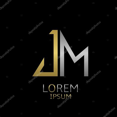 Logotipo De Jm Letras Vetores De Stock