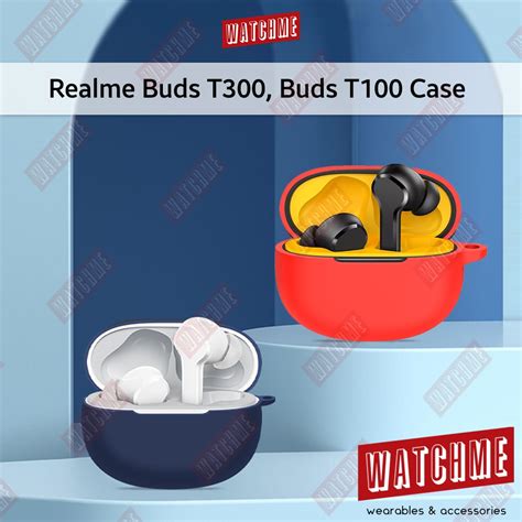 Realme Buds T300 T100 Techlife Case Silicone Cover Full Protect Casing 5 Color Earbuds