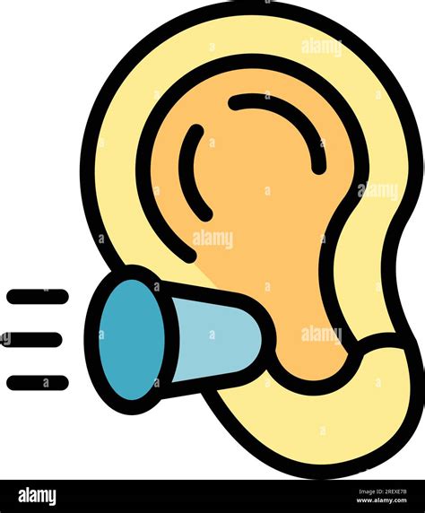 Earplugs Protection Icon Outline Vector Noise Listen Control Noisy