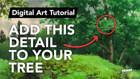 How To Make Anime Style Tree Digital Art Tutorial Youtube