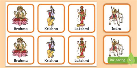 Hindu Gods Snap Cards Activity Teacher Made Twinkl