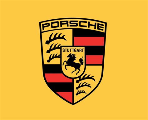 Porsche Brand Logo Car Symbol Design German Automobile Vector