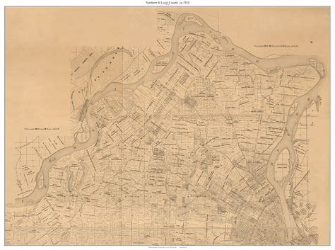 St Louis County - Northern Section, Missouri 1880-1910 - Old Map ...