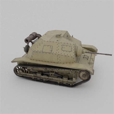 3d Model Tks Tankette 20mm Vr Ar Low Poly Cgtrader