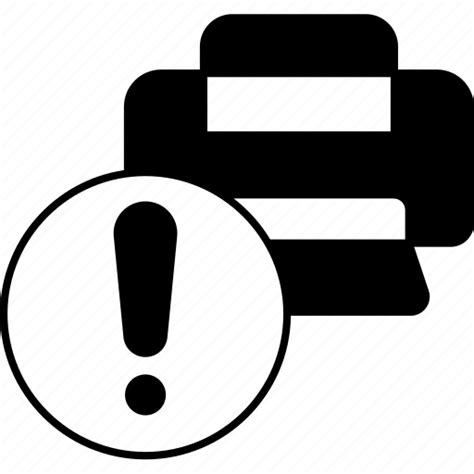 Printer, error, problems, alert, warning icon - Download on Iconfinder