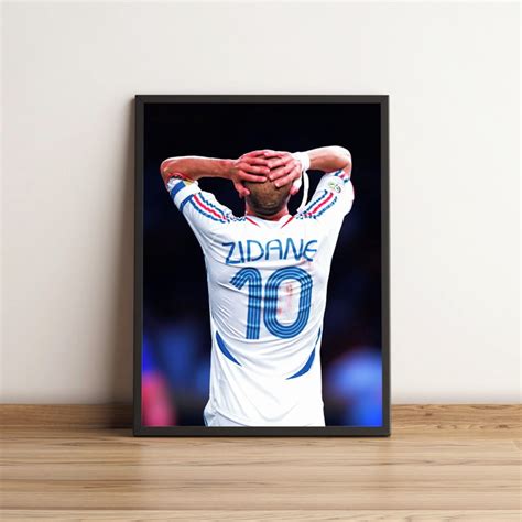 Quadro Zidane Jogando na Seleção da França 3122 Elo7