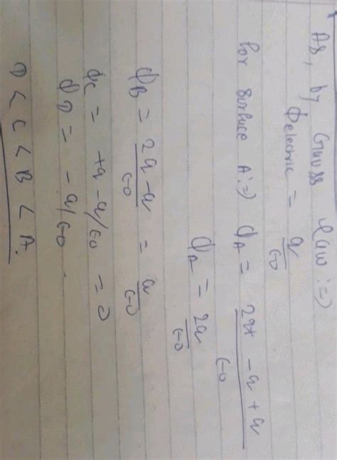 Four Gaussian Surfaces Are Given Below With Charges Inside Each