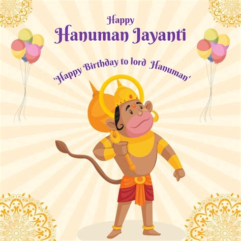 Premium Vector Hanuman Jayanti Traditional Indian Banner Template Design