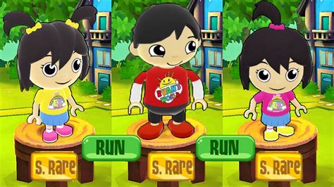 Tag With Ryan Twin Sisters Emma Kate Vs Red T Shirt Ryan Kaji Run