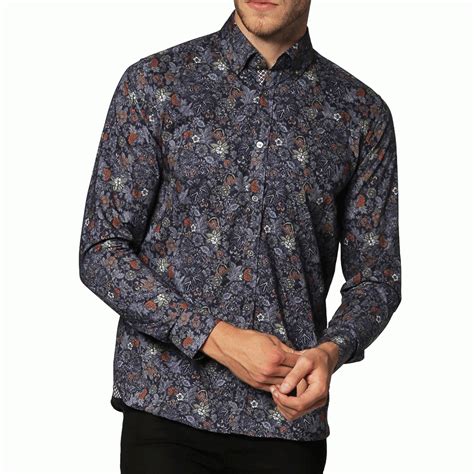 Ted Baker Delish Ls Floral Printed Shirt Navy Ta4mga14delish Ted Baker From Club Jj Uk