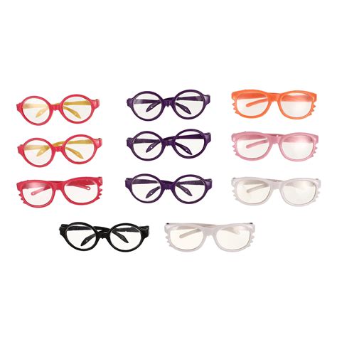 Zonh 11pcs Doll Glasses Doll Dressing Mini Dolls Costume Eyeglasses Props Toys