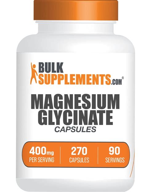 Bulksupplements Magnesium Glycinate Mg Nerve Muscle Function