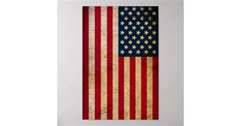 Vintage American Flag Poster | Zazzle