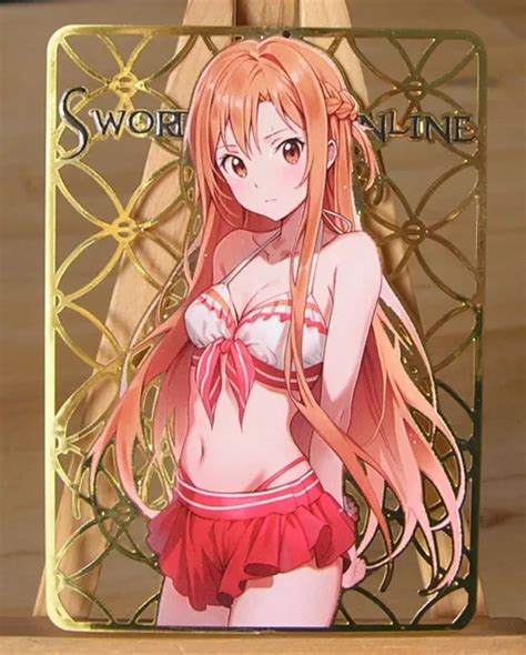 Asuna Sword Art Online Carte Gold Metal Goddess Story Anime Waifu