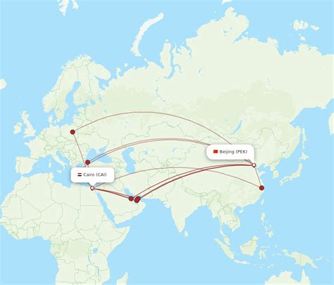 All Flight Routes From Beijing To Cairo Pek To Cai Flight Routes