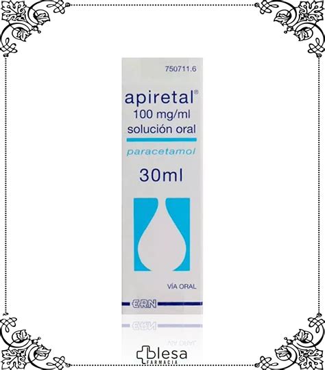 Ern apiretal 100 mg ml solución oral 30 ml Blesa Farmacia