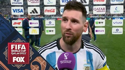 Lionel Messi Reflects On Argentinas Win Vs Croatia His Emotions