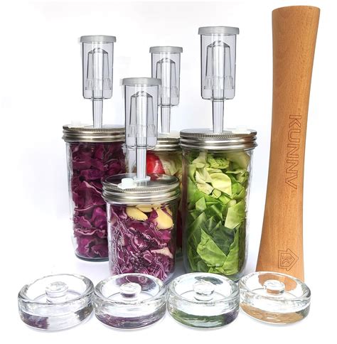 Buy Complete Mason Jar Fermentation Kit Sauerkraut Pounder Pcglass