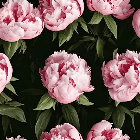 Vintage Peonies Pattern Creative Fabrica