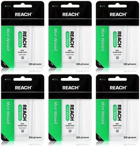 Reach Dental Floss Waxed Mint 200 Yard Pack Of 6 Amazon Ca