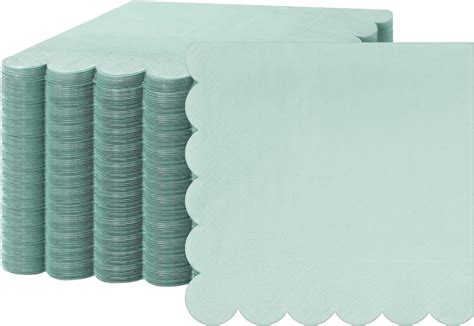 100 Pcs Scalloped Cocktail Napkins Thick Paper Napkins