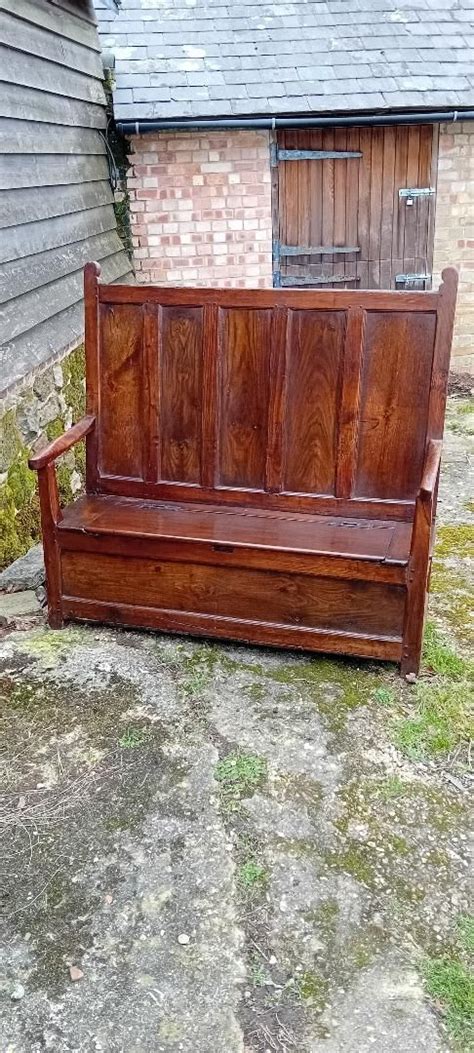 Th Century Oak Ash Box Settle