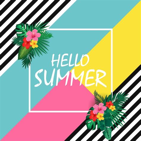 Premium Vector Colourful And Vibrant Summer Border Design