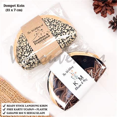 Jual Paket Hemat Biji Souvenir Pernikahan Dompet Koin Batik Khas