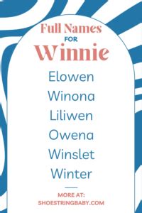 What Is Winnie Short For? 27 Full Names for Winnie