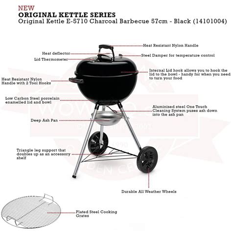 Weber Original Kettle E 5710 Charcoal BBQ 57cm