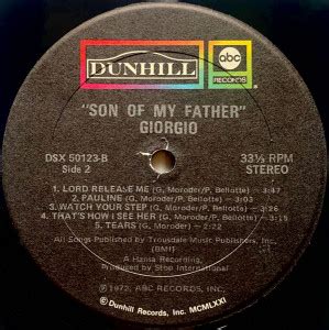 Giorgio Moroder 1972 Son Of My Father