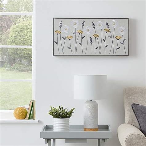 Scandi Floral Embellished Boxed Canvas Orchard Interiors Orchard