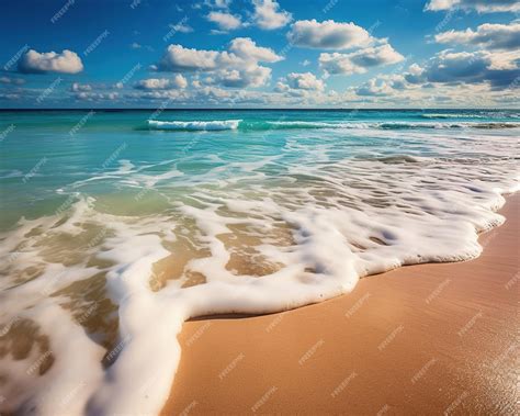 Premium AI Image | seascape background with waves