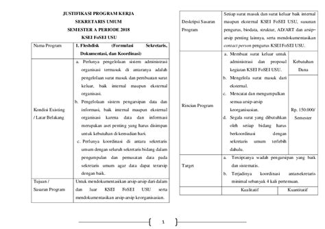 Detail Contoh Format Program Kerja Organisasi Koleksi Nomer 36