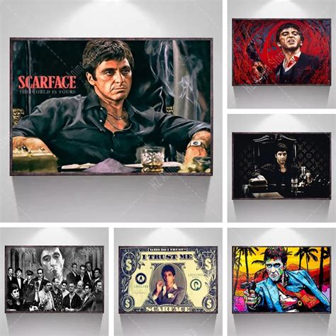 P Ster E Impresiones De Pel Culas De Scarface Cl Sico Retrato De Tony