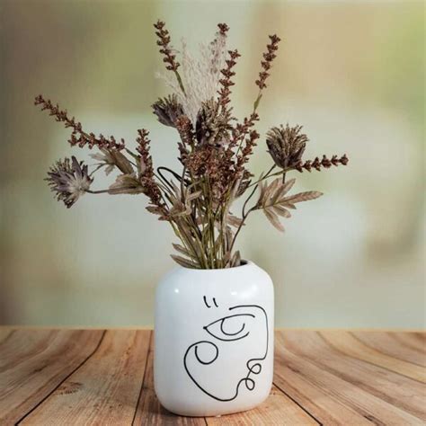 Керамична ваза от серията Лица Ден и нощ - 18см | S-gifts.bg