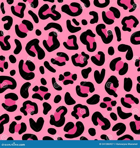 Seamless Leopard Pattern Vector Illustration Stock Vector