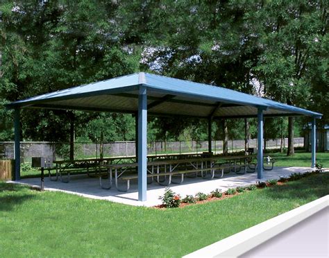 All Steel Single Roof Summerset Rectangle Pavilions Pavilions By Shape