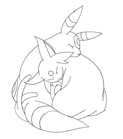 A Drawing Of A Pokemon Sitting On Top Of A Pillow With Its Head Resting