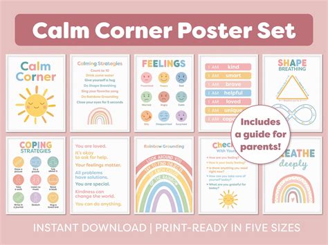 Calm Corner Posters Calm Corner Kleinkind Gef Hle Diagramm