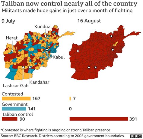 Mapping The Advance Of The Taliban In Afghanistan