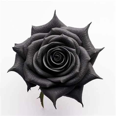 Premium Photo | A black rose is shown on a white background