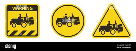 Forklift truck sign,Hazard warning forklift Stock Vector Image & Art ...