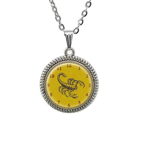 Scorpion Necklace Custom Quote Picture Necklace Charm Zodiac Etsy Art