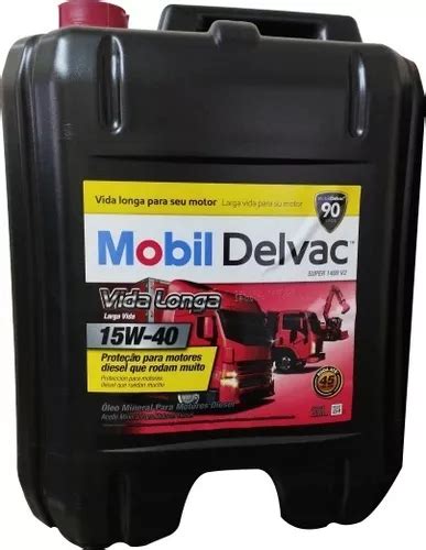 Balde Oleo Delvac Mobil Vida Longa 15w40 20lt Ch4 Diesel Frete grátis