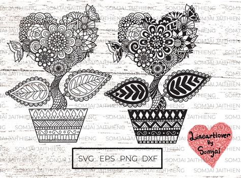 Heart Svg / Mandala Heart Svg / Heart Mandala Svg / Zentangle Svg ...