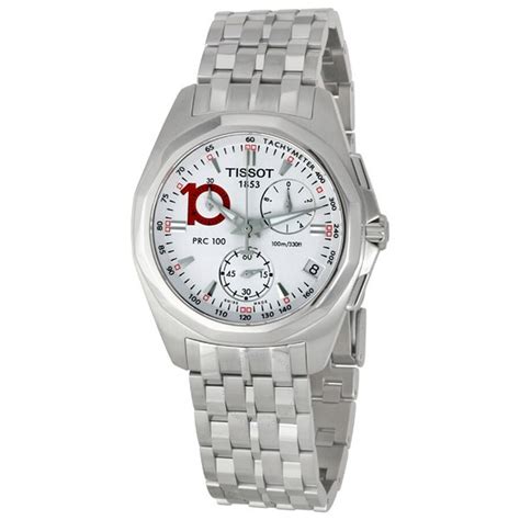 Tissot PRC 100 Chronograph Quartz Silver Dial Men S Watch T008 417 11